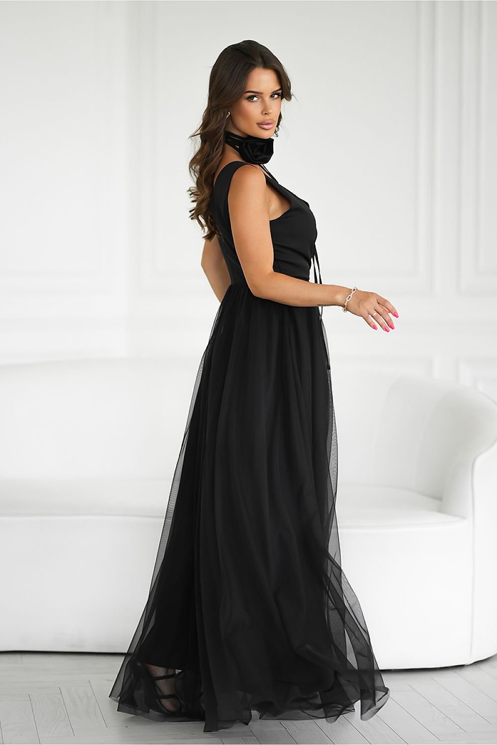 Robe longue Bicotone